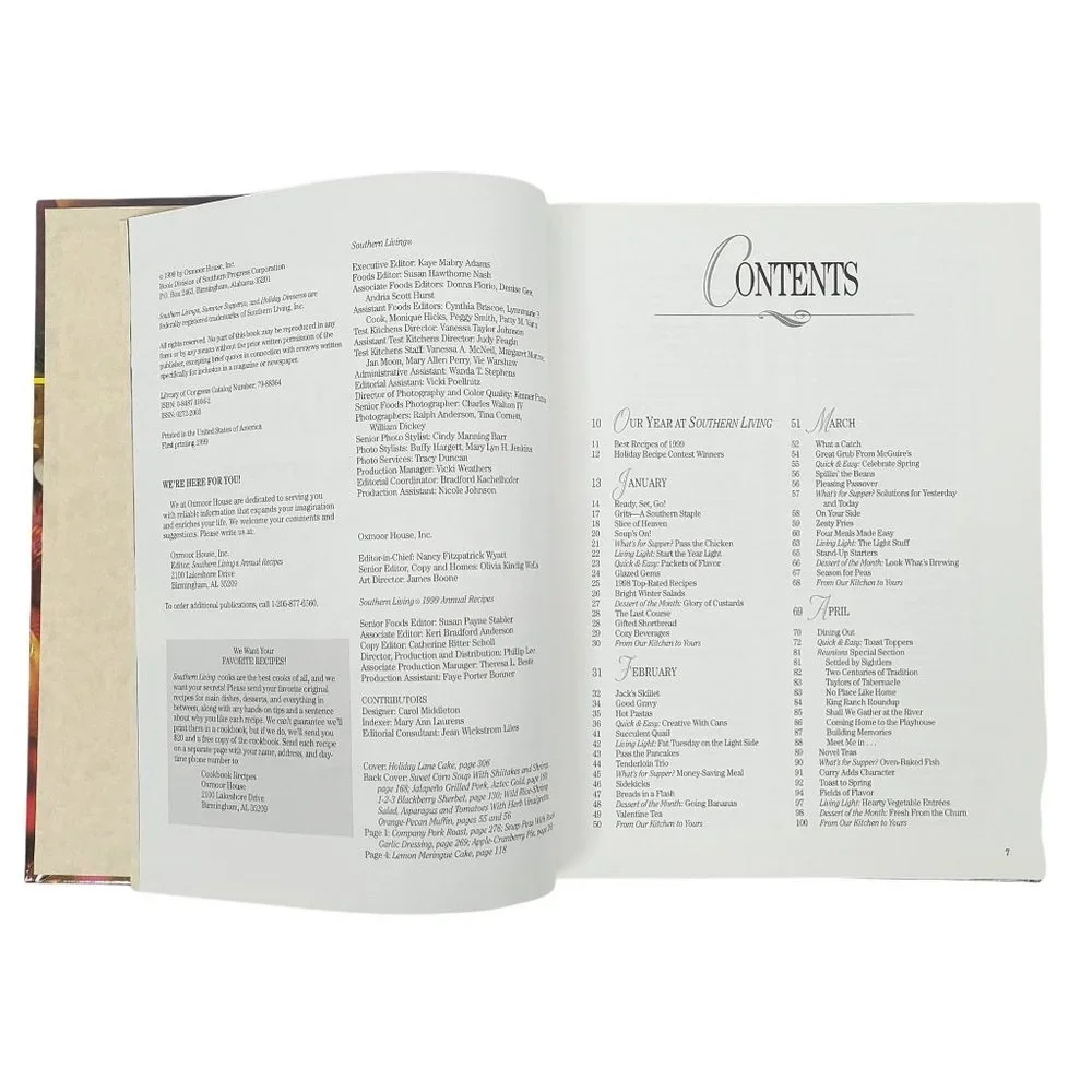 Southern Living 1999 Annual Recipes Every Single Recipe Hardcover Oxmoor House